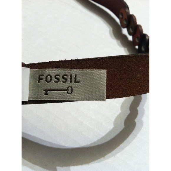 FOSSIL WOMENS NEW BROWN LEATHER BELT SIZE: L  LENGTH: 44\